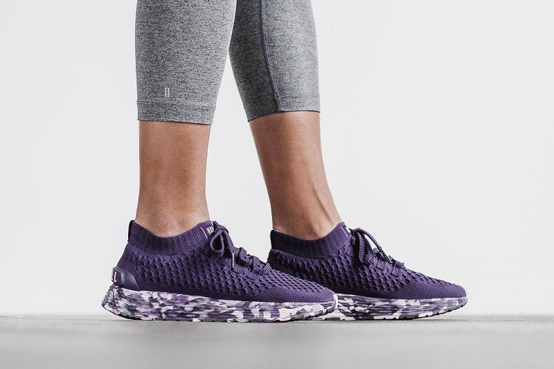 Dark / Purple Nobull Wild Wisteria Knit Runner Women's Running Shoes | CA D1779F